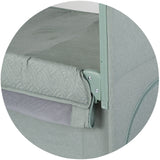 Patut pliabil Chipolino Relax basil linen cu laterala culisanta