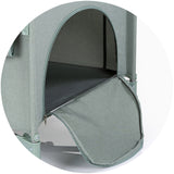 Patut pliabil Chipolino Relax basil linen cu laterala culisanta