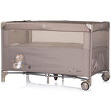 Patut pliabil Chipolino Relax tiramisu cu laterala culisanta