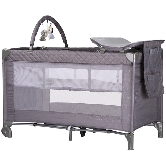 Patut pliabil cu saltea de infasat Chipolino Luna cloud