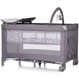 Patut pliabil cu saltea de infasat Chipolino Luna cloud