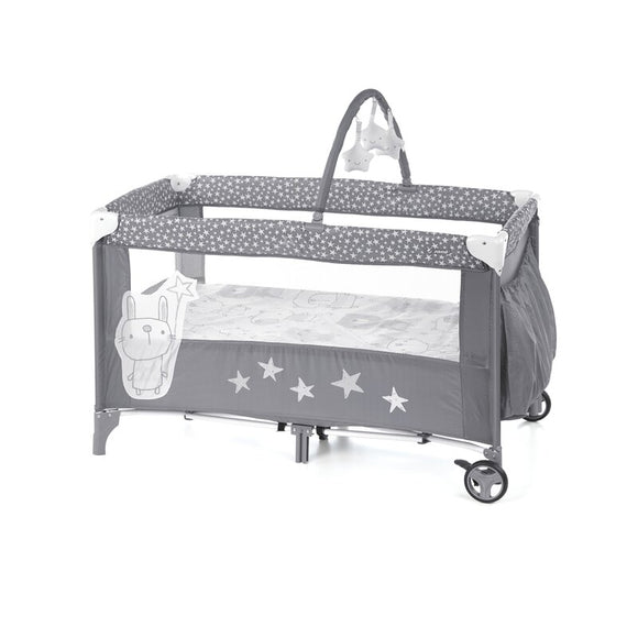 Patut pliant, Jane, Duo Level, Cu roti, Cu arcada cu jucarii, Geanta de transport, Cu doua nivele, Conform standardelor europene EN 716-1:2017+AC:2019EN 16890:2017 + A1:2021, Star