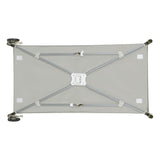 Patut pliant, Lionelo, Flower, Cu doua nivele, Cu arcada, Geanta transport, Masuta de infasat, Bara cu jucarii, Fereastra laterala, 120x60 cm, Conform cu standardele europeane de securitate EN 716 si EN12221, Cappuccino