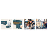 Patut pliant, Lionelo, Flower, Cu doua nivele, Cu arcada, Geanta transport, Masuta de infasat, Bara cu jucarii, Fereastra laterala, 120x60 cm, Conform cu standardele europeane de securitate EN 716 si EN12221, Verde