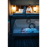 Patut pliant, Lionelo, Flower, Cu doua nivele, Cu arcada, Geanta transport, Masuta de infasat, Bara cu jucarii, Fereastra laterala, 120x60 cm, Conform cu standardele europeane de securitate EN 716 si EN12221, Cappuccino