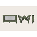 Patut pliant, Lionelo, Jasmin Easy Fold, Pana la 15 kg, Usor de pliat, Cu doua nivele, Cu saltea ergonomica T25, Cu intrare laterala cu fermoar, 2 roti cu frana, 123 x 67 cm, Conform cu EN 716, 0-36 luni, Verde