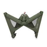 Patut pliant, Lionelo, Jasmin Easy Fold, Pana la 15 kg, Usor de pliat, Cu doua nivele, Cu saltea ergonomica T25, Cu intrare laterala cu fermoar, 2 roti cu frana, 123 x 67 cm, Conform cu EN 716, 0-36 luni, Verde