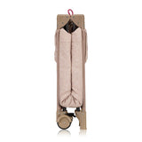 Patut pliant, Lionelo, Jasmin Easy Fold, Pana la 15 kg, Usor de pliat, Cu doua nivele, Cu saltea ergonomica T25, Cu intrare laterala cu fermoar, 2 roti cu frana, 123 x 67 cm, Conform cu EN 716, 0-36 luni, Bej