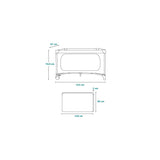 Patut pliant, Lionelo, Jasmin Easy Fold, Pana la 15 kg, Usor de pliat, Cu doua nivele, Cu saltea ergonomica T25, Cu intrare laterala cu fermoar, 2 roti cu frana, 123 x 67 cm, Conform cu EN 716, 0-36 luni, Bej