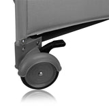 Patut pliant, Lionelo, Jasmin Easy Fold, Pana la 15 kg, Usor de pliat, Cu doua nivele, Cu saltea ergonomica T25, Cu intrare laterala cu fermoar, 2 roti cu frana, 123 x 67 cm, Conform cu EN 716, 0-36 luni, Gri