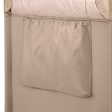 Patut pliant, Lionelo, Jasmin Easy Fold, Pana la 15 kg, Usor de pliat, Cu doua nivele, Cu saltea ergonomica T25, Cu intrare laterala cu fermoar, 2 roti cu frana, 123 x 67 cm, Conform cu EN 716, 0-36 luni, Bej