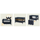 Patut pliant, Lionelo, Jasmin Easy Fold, Pana la 15 kg, Usor de pliat, Cu doua nivele, Cu saltea ergonomica T25, Cu intrare laterala cu fermoar, 2 roti cu frana, 123 x 67 cm, Conform cu EN 716, 0-36 luni, Albastru