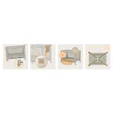 Patut pliant, Lionelo, Laura, 102 x 74 cm, Cu doua nivele, Functie de tarc, Cu roti, Include salteluta si geanta de transport, Pereti din plasa, Deschidere laterala, Pana la 15 kg, 0 luni +, Bej