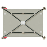 Patut pliant, Lionelo, Laura, 102 x 74 cm, Cu doua nivele, Functie de tarc, Cu roti, Include salteluta si geanta de transport, Pereti din plasa, Deschidere laterala, Pana la 15 kg, 0 luni +, Bej