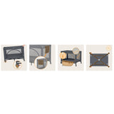 Patut pliant, Lionelo, Laura, 102 x 74 cm, Cu doua nivele, Functie de tarc, Cu roti, Include salteluta si geanta de transport, Pereti din plasa, Deschidere laterala, Pana la 15 kg, 0 luni +, Gri