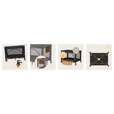 Patut pliant, Lionelo, Laura, 102 x 74 cm, Cu doua nivele, Functie de tarc, Cu roti, Include salteluta si geanta de transport, Pereti din plasa, Deschidere laterala, Pana la 15 kg, 0 luni +, Negru