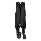 Patut pliant, Lionelo, Laura, 102 x 74 cm, Cu doua nivele, Functie de tarc, Cu roti, Include salteluta si geanta de transport, Pereti din plasa, Deschidere laterala, Pana la 15 kg, 0 luni +, Negru