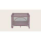 Patut pliant, Lionelo, Laura, 102 x 74 cm, Cu doua nivele, Functie de tarc, Cu roti, Include salteluta si geanta de transport, Pereti din plasa, Deschidere laterala, Pana la 15 kg, 0 luni +, Roz