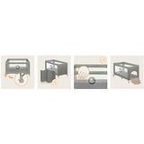 Patut pliant, Lionelo, Stefi, Cu un nivel, Cu intrare laterala cu fermoar, 2 roti, 120x60 cm, Conform cu standardul european de securitate EN 716, Bej