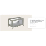 Patut pliant, Lionelo, Stefi, Cu un nivel, Cu intrare laterala cu fermoar, 2 roti, 120x60 cm, Conform cu standardul european de securitate EN 716, Bej
