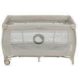 Patut pliant, Lionelo, Stefi Plus, Cu doua nivele, Cu intrare laterala cu fermoar, 2 roti, 120 x 60 cm, Conform cu standardul european de securitate EN 716, Bej