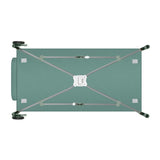 Patut pliant, Lionelo, Stefi Plus, Cu doua nivele, Cu intrare laterala cu fermoar, 2 roti, 120 x 60 cm, Conform cu standardul european de securitate EN 716, Verde Olive