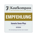 Patut pliant, Lionelo, Sven Plus, 120x60 cm, Cu doua nivele, Cu arcada jucarii, masuta de infasat, vibratii, melodii, conform cu standardele europeane de securitate EN716 si EN12221, Bej Latte