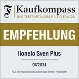 Patut pliant, Lionelo, Sven Plus, 120x60 cm, Cu doua nivele, Cu arcada jucarii, masuta de infasat, vibratii, melodii, conform cu standardele europeane de securitate EN716 si EN12221, Bej Olive