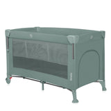 Patut pliant multifunctional, Lionelo, Ellen, Cu laterala culisanta, Nivel suplimentar, Intrare laterala cu fermoar, 2 roti, Saltea pliabila si geanta de transport incluse, 0- 36 luni, Pana la 15 kg, 120x60 cm, Conform cu EN 716, Verde