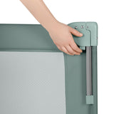 Patut pliant multifunctional, Lionelo, Ellen, Cu laterala culisanta, Nivel suplimentar, Intrare laterala cu fermoar, 2 roti, Saltea pliabila si geanta de transport incluse, 0- 36 luni, Pana la 15 kg, 120x60 cm, Conform cu EN 716, Verde