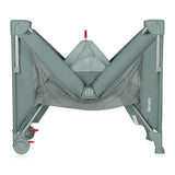 Patut pliant multifunctional, Lionelo, Ellen, Cu laterala culisanta, Nivel suplimentar, Intrare laterala cu fermoar, 2 roti, Saltea pliabila si geanta de transport incluse, 0- 36 luni, Pana la 15 kg, 120x60 cm, Conform cu EN 716, Verde