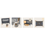 Patut pliant multifunctional, Lionelo, Ellen, Cu laterala culisanta, Nivel suplimentar, Intrare laterala cu fermoar, 2 roti, Saltea pliabila si geanta de transport incluse, 0- 36 luni, Pana la 15 kg, 120x60 cm, Conform cu EN 716, Gri