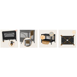 Patut pliant multifunctional, Lionelo, Ellen, Cu laterala culisanta, Nivel suplimentar, Intrare laterala cu fermoar, 2 roti, Saltea pliabila si geanta de transport incluse, 0- 36 luni, Pana la 15 kg, 120x60 cm, Conform cu EN 716, Negru