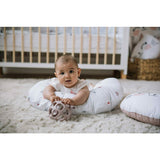 Perna alaptare, Bubaba, Cu husa detasabila, 70x60x18 cm, Kitties&Hearts/White