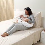 Perna pentru alaptare, Jane, Ergonomica, Cu husa detasabila si lavabila si pernuta suplimentara, Umpluta cu bilute din poliester, Star