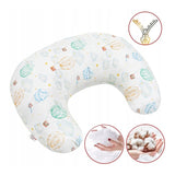 Perna pentru alaptat, Bocioland, Ballons, Cu husa detasabila, Din bumbac, 50x18 cm, Multicolor