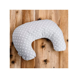 Perna pentru alaptat, Bocioland, Gray Pea, Cu husa detasabila, Din bumbac, 50x18 cm, Gri