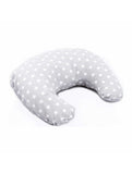 Perna pentru alaptat, Bocioland, Gray Stars, Cu husa detasabila, Din bumbac, 50x18 cm,