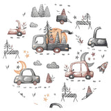 Perna pentru alaptat, MimiNu, Din bumbac certificat Oeko Tex Standard 100, Cu husa detasabila, Cu fermoar securizat, Circumferinta 155 cm, Design, Cars Grey
