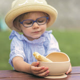 Bol, Petite&Mars, Take&Match, Din silicon, Cu ventuza, Fara BPA, 6 luni+, 350 ml, Bej