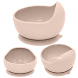 Bol, Petite&Mars, Take&Match, Din silicon, Cu ventuza, Fara BPA, 6 luni+, 350 ml, Bej