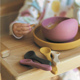 Bol, Petite&Mars, Take&Match, Din silicon, Cu ventuza, Fara BPA, 6 luni+, 350 ml, Roz