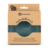 Bol, Petite&Mars, Take&Match, Cu ventuza, Silicon, Fara BPA, 450 ml, 6 luni+, Verde