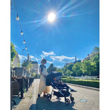 Carucior sport, Petite&Mars, Royal, Include husa pentru scaun, husa pentru picioare, geanta pentru scutece si capotina extensibila, Cu fereastra, Impermeabila, Cu SPF 50, Aluminiu, 0-22 kg, 111 x 57 x 86 cm, Ocean Blue