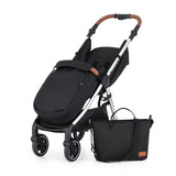 Carucior sport, Petite&Mars, Royal, Include husa pentru scaun, husa pentru picioare, geanta pentru scutece si capotina extensibila, Cu fereastra, Impermeabila, Cu SPF 50, Aluminiu, 0-22 kg, 111 x 57 x 86 cm, Mature Olive