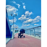 Carucior sport, Petite&Mars, Royal, Include husa pentru scaun, husa pentru picioare, geanta pentru scutece si capotina extensibila, Cu fereastra, Impermeabila, Cu SPF 50, Aluminiu, 0-22 kg, 111 x 57 x 86 cm, Mature Olive