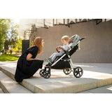 Carucior sport, Petite&Mars, Royal, Include husa pentru scaun, husa pentru picioare, geanta pentru scutece si capotina extensibila, Cu fereastra, Impermeabila, Cu SPF 50, Aluminiu, 0-22 kg, 111 x 57 x 86 cm, Ocean Blue