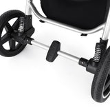 Carucior sport, Petite&Mars, Royal, Include husa pentru scaun, husa pentru picioare, geanta pentru scutece si capotina extensibila, Cu fereastra, Impermeabila, Cu SPF 50, Aluminiu, 0-22 kg, 111 x 57 x 86 cm, Ocean Blue