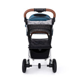 Carucior sport, Petite&Mars, Royal, Include husa pentru scaun, husa pentru picioare, geanta pentru scutece si capotina extensibila, Cu fereastra, Impermeabila, Cu SPF 50, Aluminiu, 0-22 kg, 111 x 57 x 86 cm, Ocean Blue