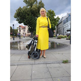 Carucior sport, Petite&Mars, Royal, Include husa pentru scaun, husa pentru picioare, geanta pentru scutece si capotina extensibila, Cu fereastra, Impermeabila, Cu SPF 50, Aluminiu, 0-22 kg, 111 x 57 x 86 cm, Ocean Blue